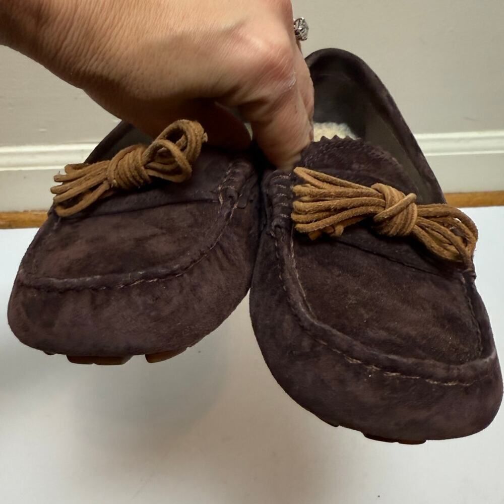 Ugg Meena Java Dark Brown Suede Driver Loafers Wo… - image 4